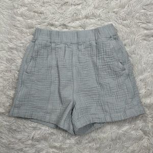 Madewell Lightspun Easy Pull-On Shorts Size XXS Light Grey / Blue